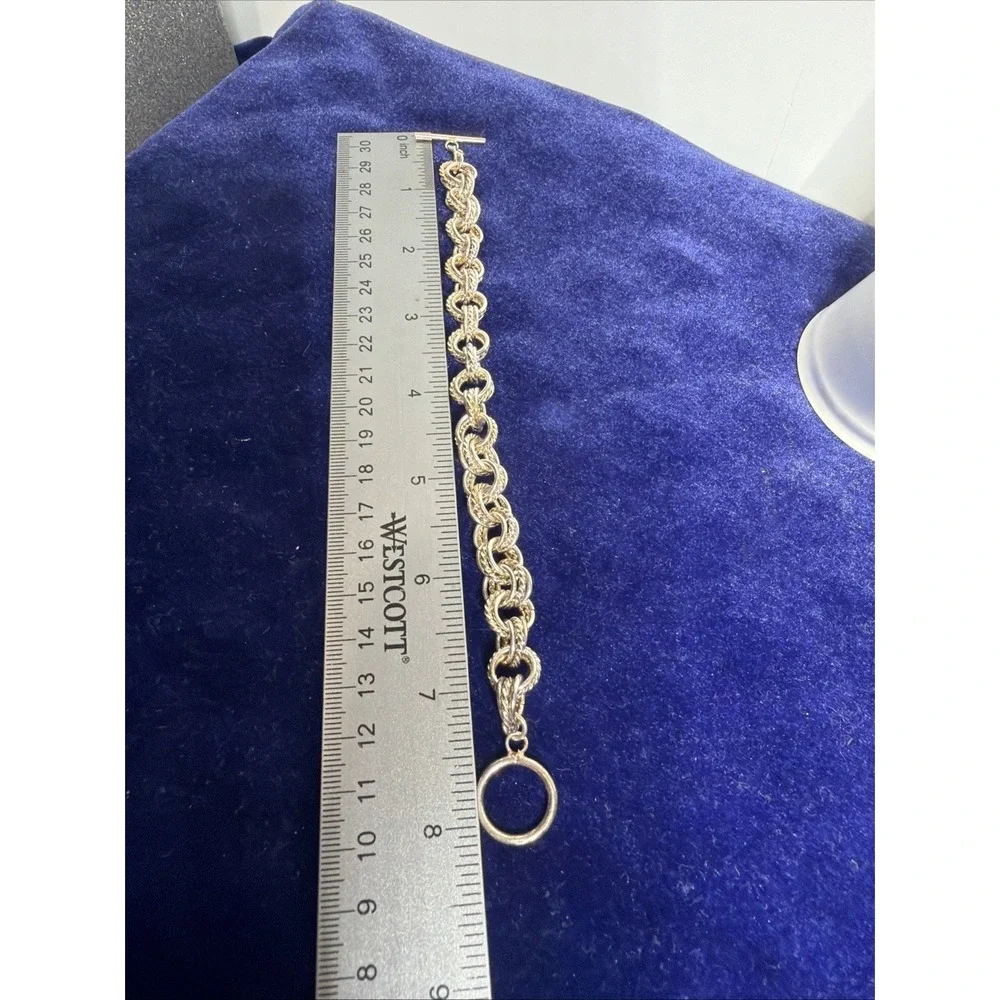925 Sterling Silver Vintage Multi Chain Link Bracelet